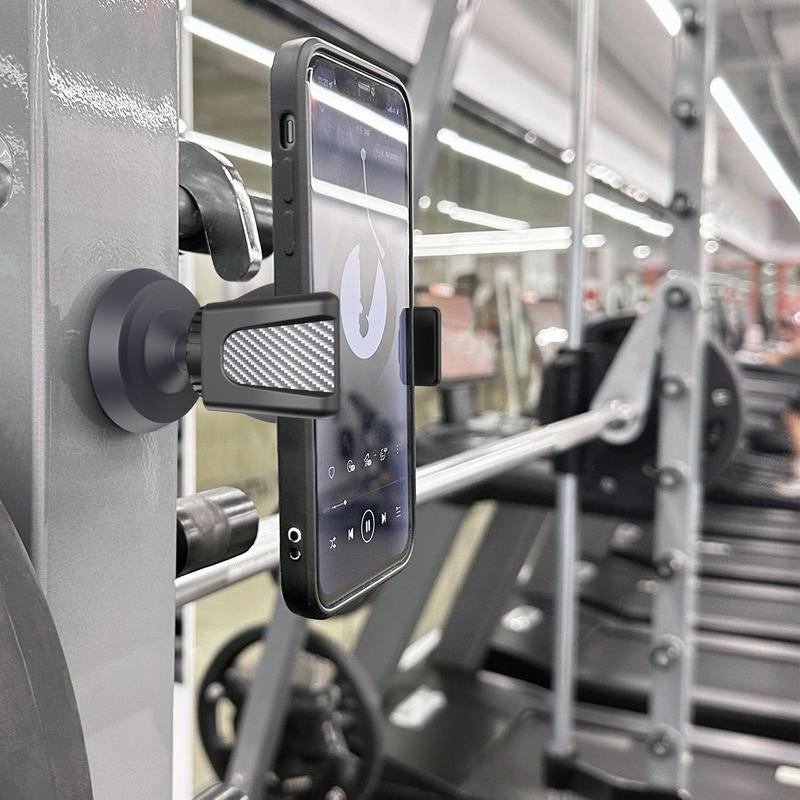 360-Degree Rotating Magnetic Phone Holder Mount for Gym - Universal Base for All Cellphones and Accessories