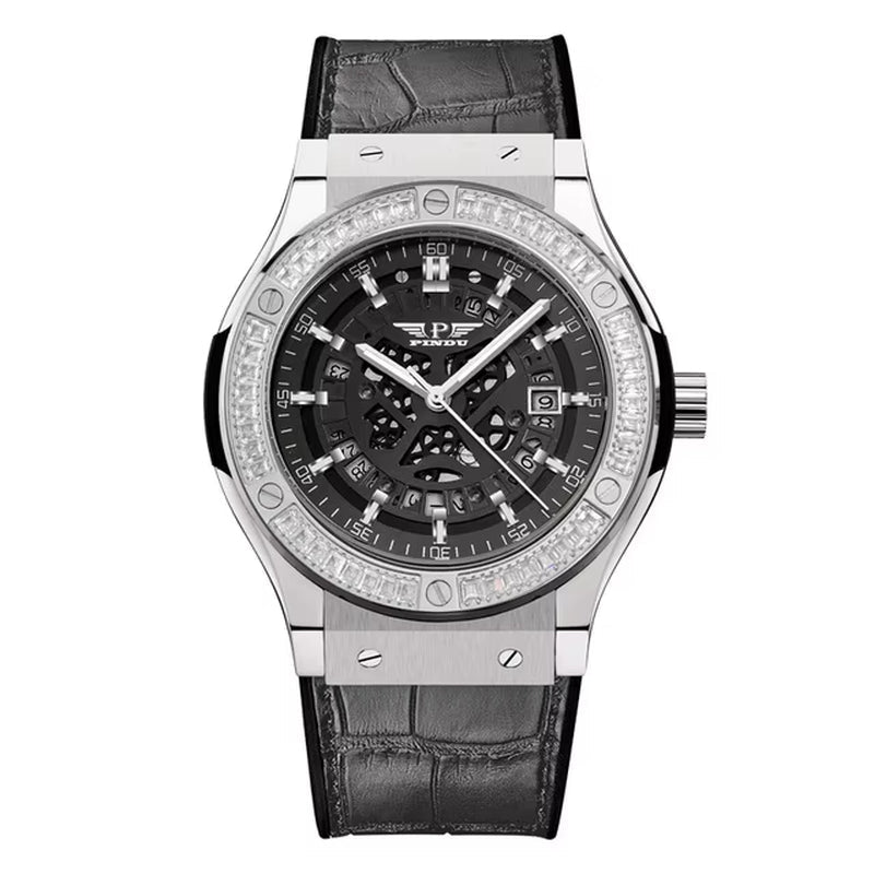 INDU Design Mens Watches To Brand Luxury Fashion Business Automatic Watch Men'S Waterroof Mechanical Watch Montre Homme