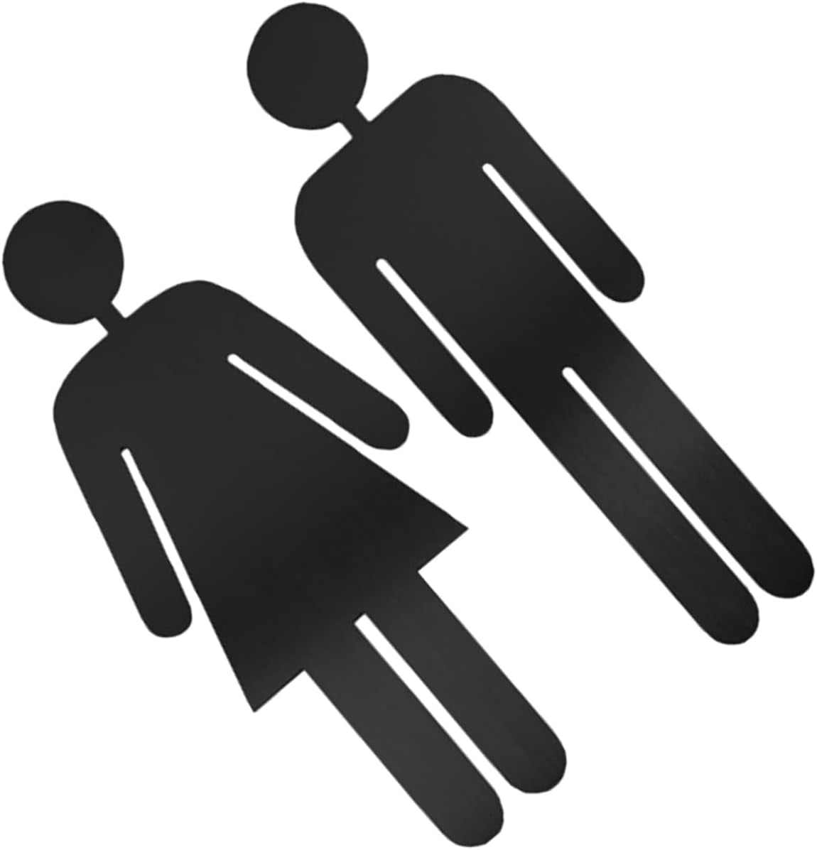 3 Pairs Restroom Signs Toilet Signs Restroom Decor Coffee Shop Decor Shopping Center Decor Hotel Decor Lavatory Signs Home Decor Take a Bath Set Nameplate Woman Accessories Silver