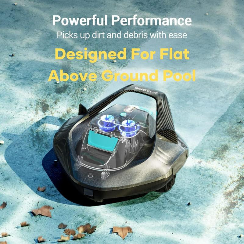 AIPER Cordless Robotic Pool Cleaner with Dual-Drive Motors and Self-Parking Technology - Lightweight and High-Performance Pool Vacuum for Outdoor Use