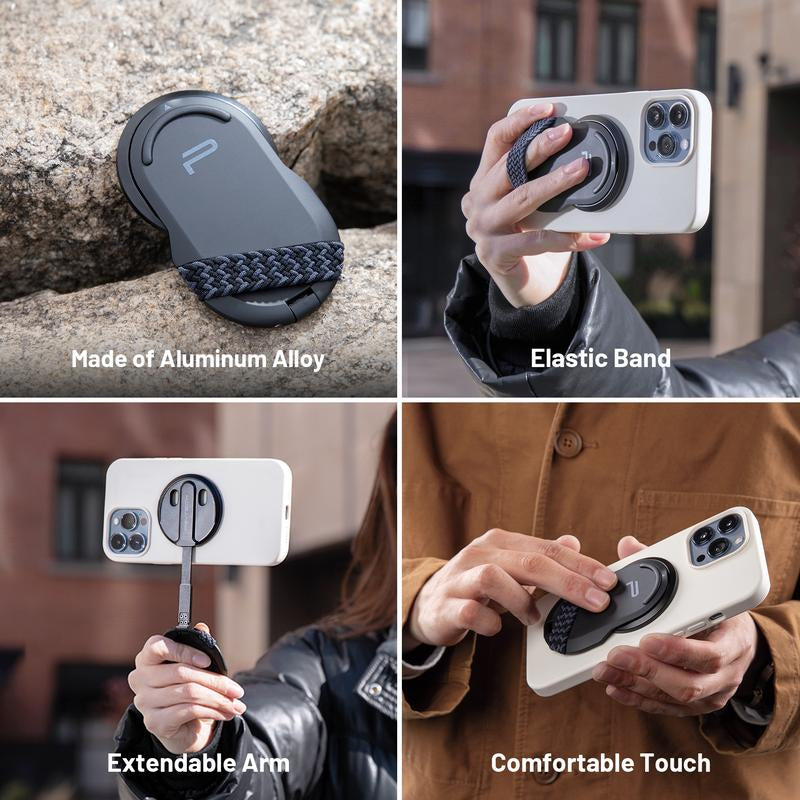 PGYTECH Magflex Phone Holder Stand for Photography - Compatible with iPhone 12/13/14/15 Series and Android Smartphones, Made of Aluminum Alloy