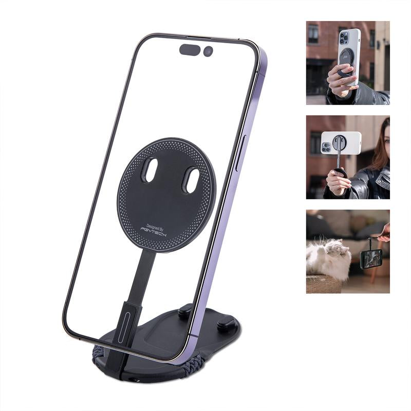PGYTECH Magflex Phone Holder Stand for Photography - Compatible with iPhone 12/13/14/15 Series and Android Smartphones, Made of Aluminum Alloy