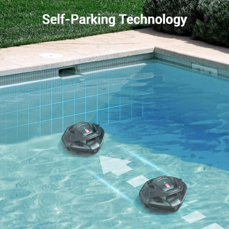 AIPER Cordless Robotic Pool Cleaner with Dual-Drive Motors and Self-Parking Technology - Lightweight and High-Performance Pool Vacuum for Outdoor Use