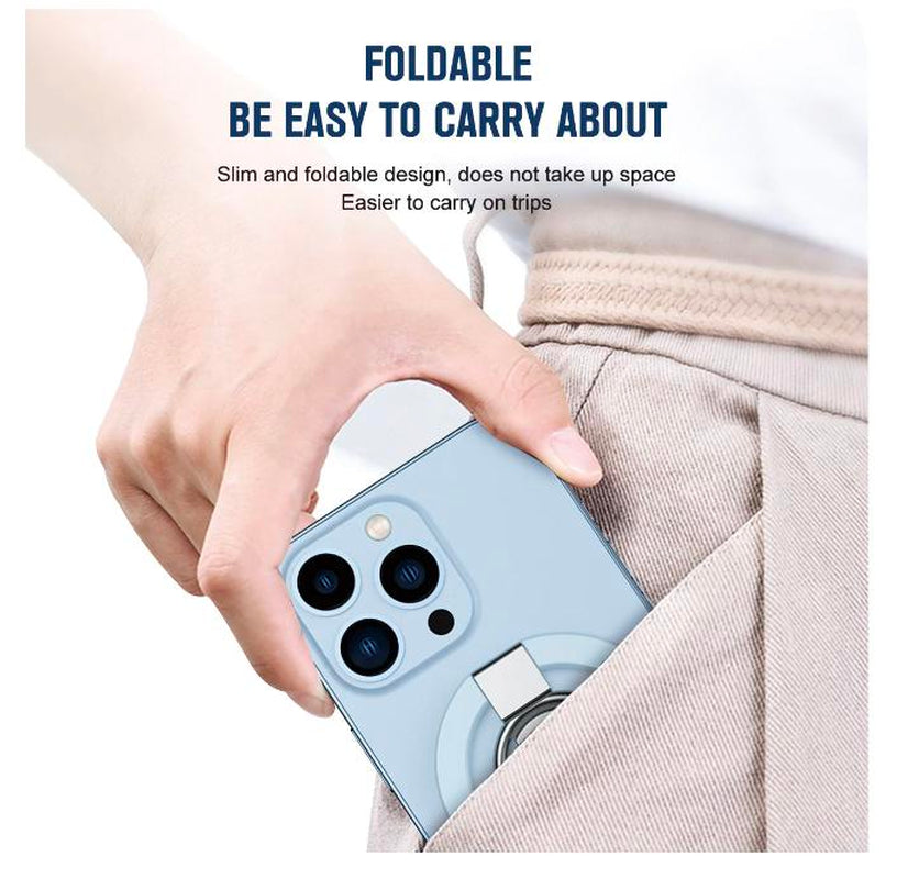 Magnetic Ring Stand Holder for iPhone and Samsung Smartphones - Durable Grip Mount Accessory