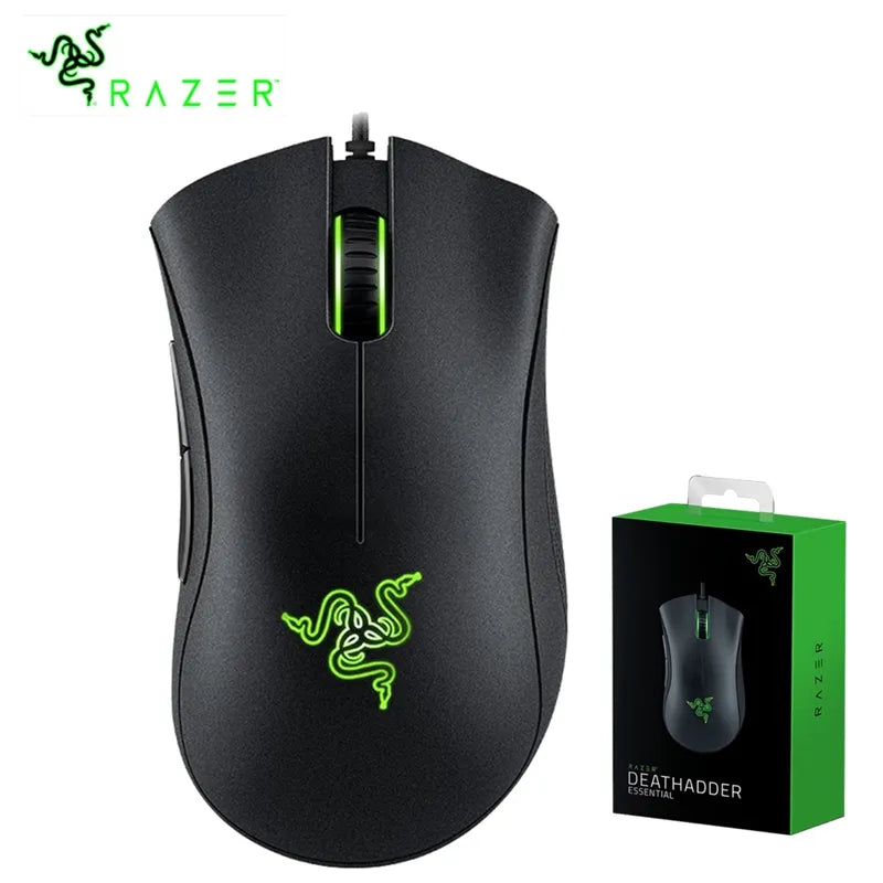Original Deathadder Essential Wired Gaming Mouse Mice 6400DPI Optical Sensor 5 Independently Buttons for Laptop PC Gamer