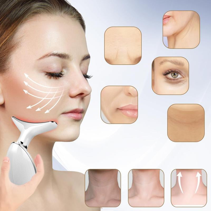 7-Color LED Electric Facial Massager - Advanced Beauty Device for Skin Care, Vibration Therapy for Double Chin and Face Sculpting, Ergonomic Handle for Comfort