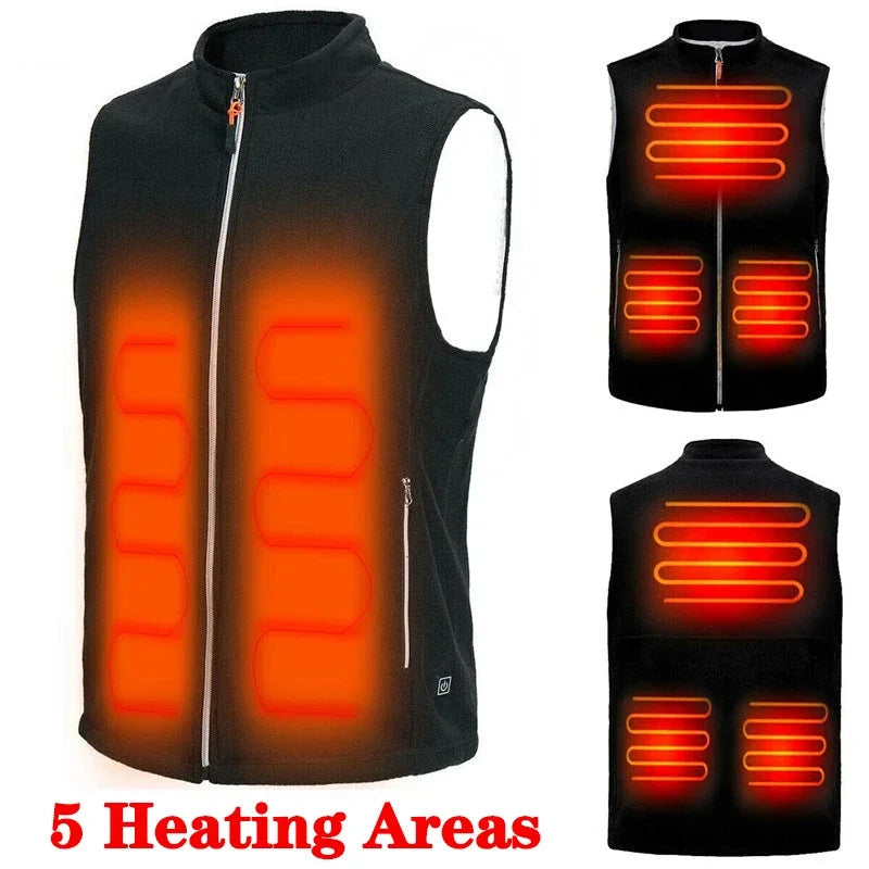 Luxury Women Heating Vest Jacket Winter Heated Vest USB Infrared Electric Heating Men Clothing Flexible Thermal Warm Mens Jacket