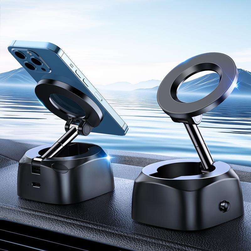 Magnetic Vacuum Phone Holder with Suction Cup - Versatile Accessory for 4-7 Inch Phones, Ideal for Various Settings and Car Use