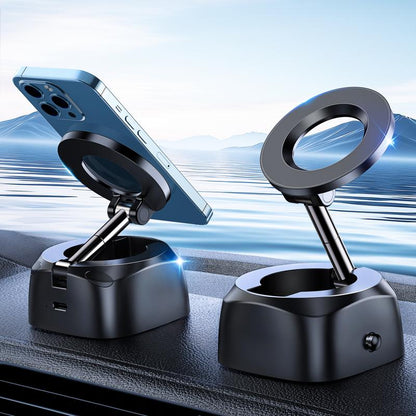 Magnetic Vacuum Phone Holder with Suction Cup - Versatile Accessory for 4-7 Inch Phones, Ideal for Various Settings and Car Use