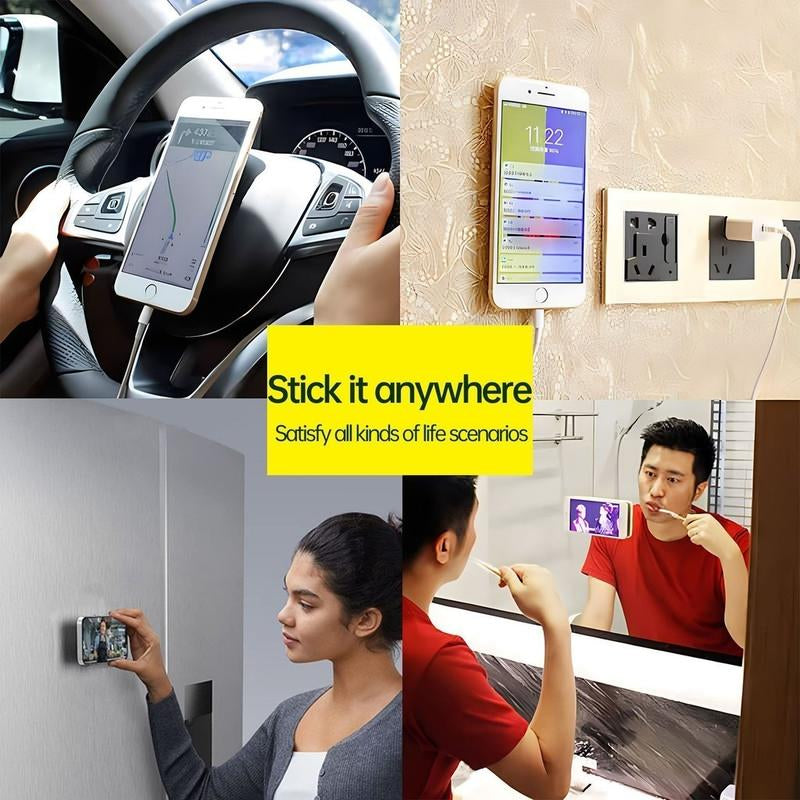 4-Pack Double-Faced Silicone Suction Phone Holder Stand with 40 Cups - Colorful Mount for iPhone and Android Devices