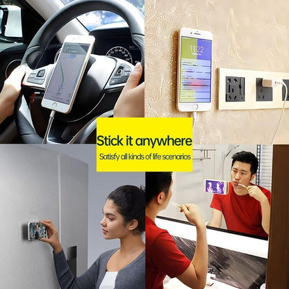 4-Pack Double-Faced Silicone Suction Phone Holder Stand with 40 Cups - Colorful Mount for iPhone and Android Devices