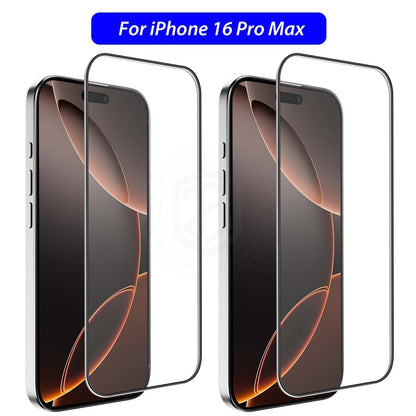 Tempered Glass Screen Protector X2 for iPhone 11, 12, 13, 14, 15, and 16 Pro Max Plus