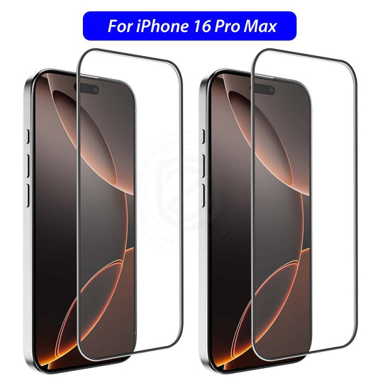 Tempered Glass Screen Protector X2 for iPhone 11, 12, 13, 14, 15, and 16 Pro Max Plus