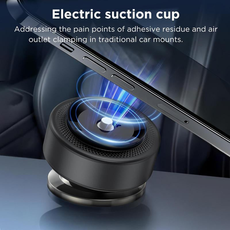 Magnetic Vacuum Phone Holder with Suction Cup - Versatile Accessory for 4-7 Inch Phones, Ideal for Various Settings and Car Use