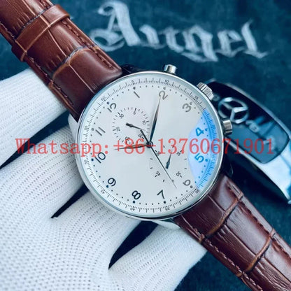 Top Quality New Automatic Watches Mens Mechanical Watch Stainless Steel Fashion Wristwatch Black Blue Green Leather