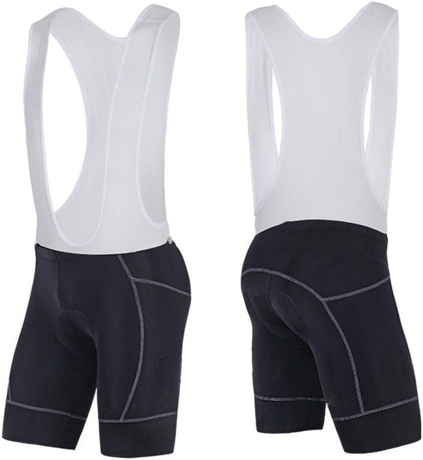 Mens Cycling Bibs Kits Bike Bib Shorts 4D Gel Padded and Bicycle Jersey Biking Clothing Suit