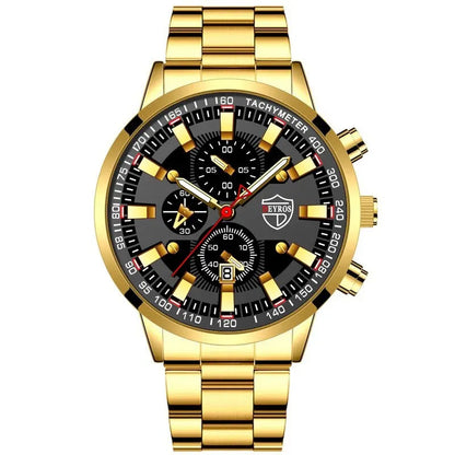 Fashion Mens Sports Watches Men Business Stainless Steel Quartz Watch Luxury Man Casual Calendar Luminous Clock Reloj Hombre