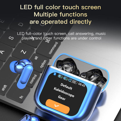 2024 Bluetooth 5.4 Wireless Stereo Earbuds with Touch Screen and Enhanced Bass