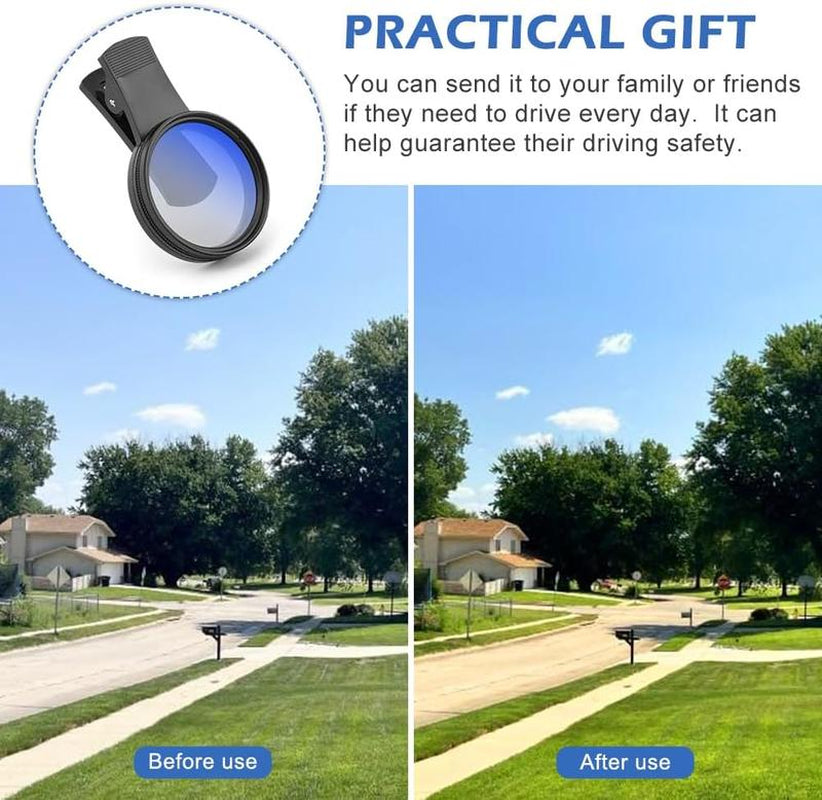 52mm Clip-On Circular Polarizer Lens Filter Kit for Mobile Phones