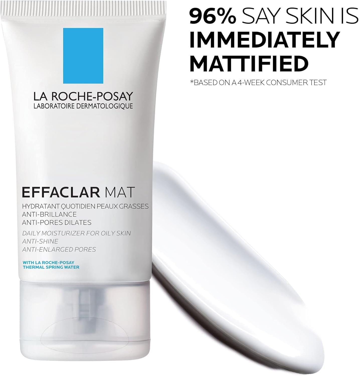 La Roche-Posay Anti-Acne Moisturiser, Anti-Shine, Anti-Enlarged Pores, Sebo-Controling Moisturiser, Effaclar Mat, 40Ml