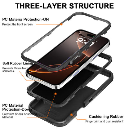 For Iphone 16 14 13 12 11 15 Pro Max 16E Case Rugged Shockproof Heavy Duty Cover