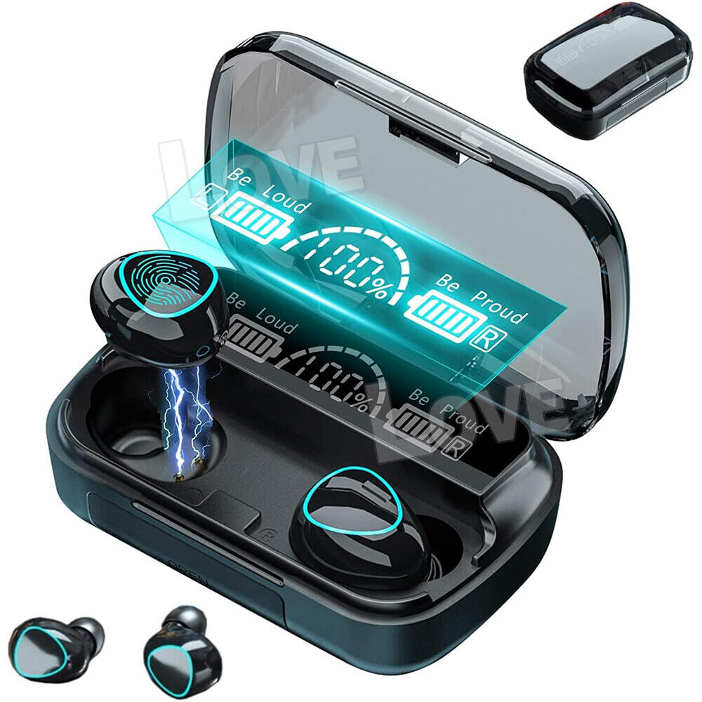 TWS Bluetooth 5.3 Waterproof Wireless Earbuds with LED Display - 2024 Model