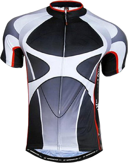 Mens Cycling Bibs Kits Bike Bib Shorts 4D Gel Padded and Bicycle Jersey Biking Clothing Suit