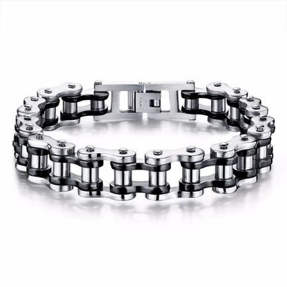 Stainless Steel Biker Chain Bracelet Mens Bracelet Link Chain Motorcycle Bicycle Style Bracelets Fashion Punk Bangles Jewelry