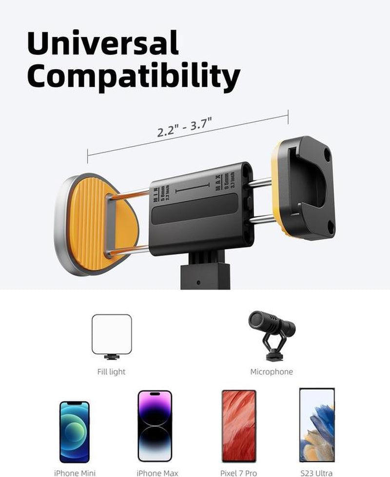Extendable 63'' Selfie Stick Tripod with Bluetooth Remote - Lightweight, Foldable, and Compatible with All Smartphones - Ideal for Travel and iPhone Accessories