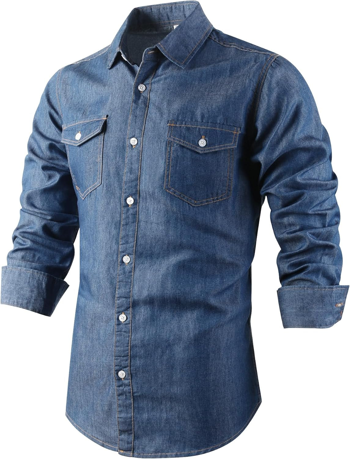 Men & Boys' Long Sleeve Lightweight Denim Shirts Father Son Matching