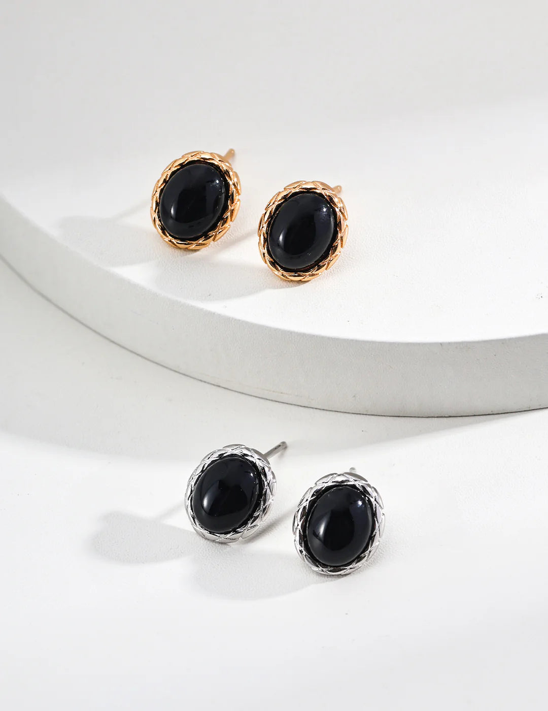 Minimalist Black Onyx Earrings