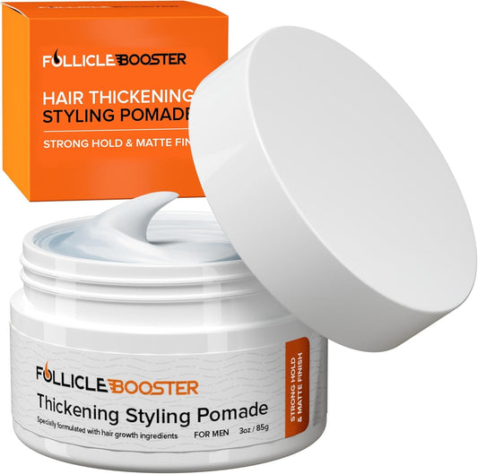 Thickening Pomade with Hair Growth Benefits - Strong Hold, Water-Based, Matte Finish for Men'S Styling and Hair Loss Prevention