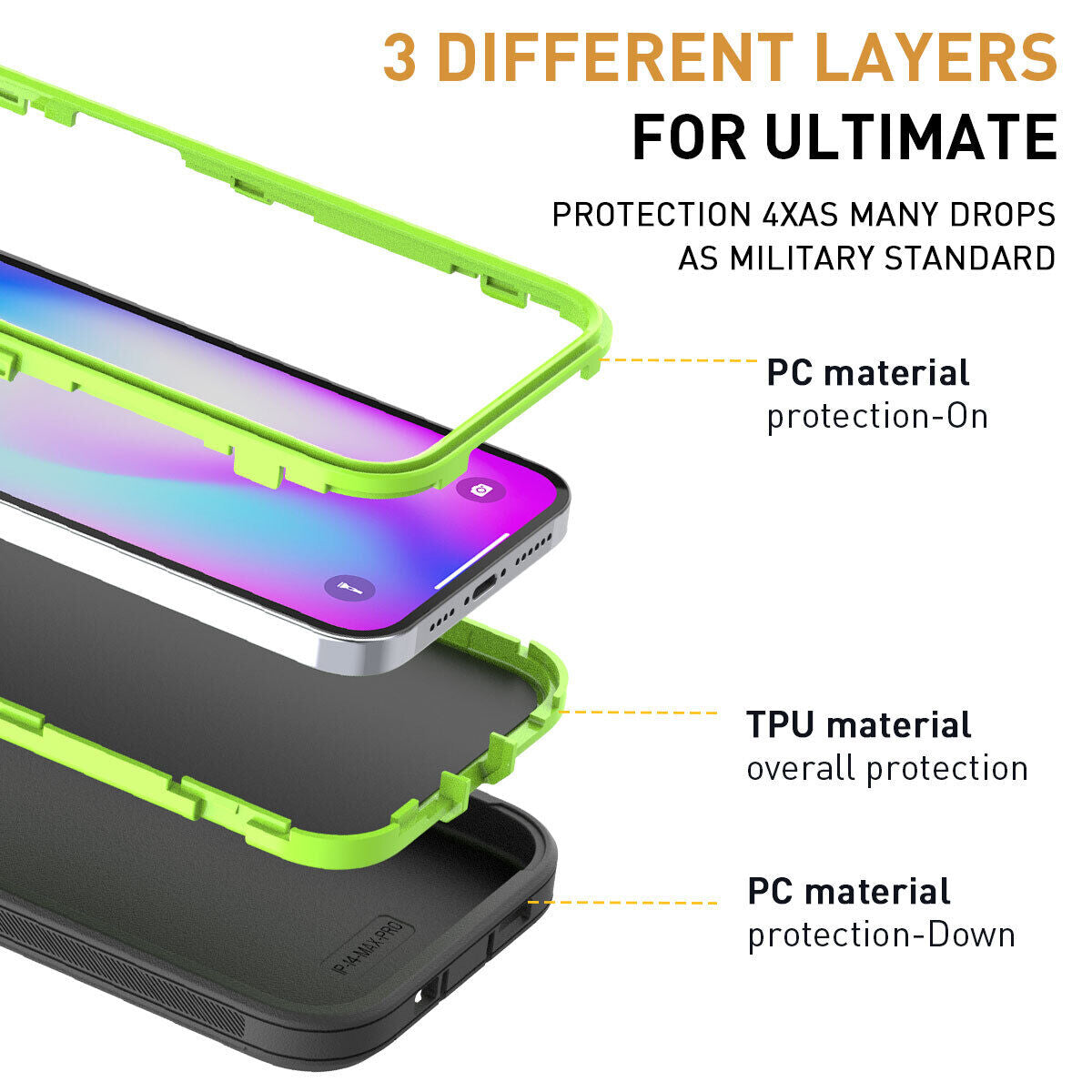 For Iphone 16 14 13 12 11 15 Pro Max 16E Case Rugged Shockproof Heavy Duty Cover