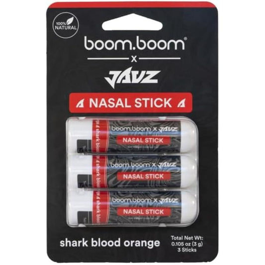 Boomboom Nasal Inhaler Stick (3-Pack) | Advanced Vapor Flow Technology | Enhanced Breathing and Natural Focus | Invigorating Cool Sensation | Premium Essential Oils and Menthol (Blood Orange)