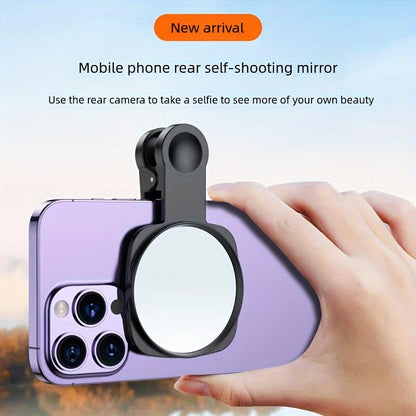 Portable Smartphone Selfie Mirror Clip for Enhanced Rear Camera Photography, Compatible with Android Devices, Ideal Mobile Accessory and Gift for Women