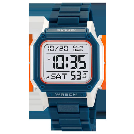 Waterproof Sport Watch for Man Countdown Stopwatch Digital Wristwatch 2Time Fashion Mens Clock
