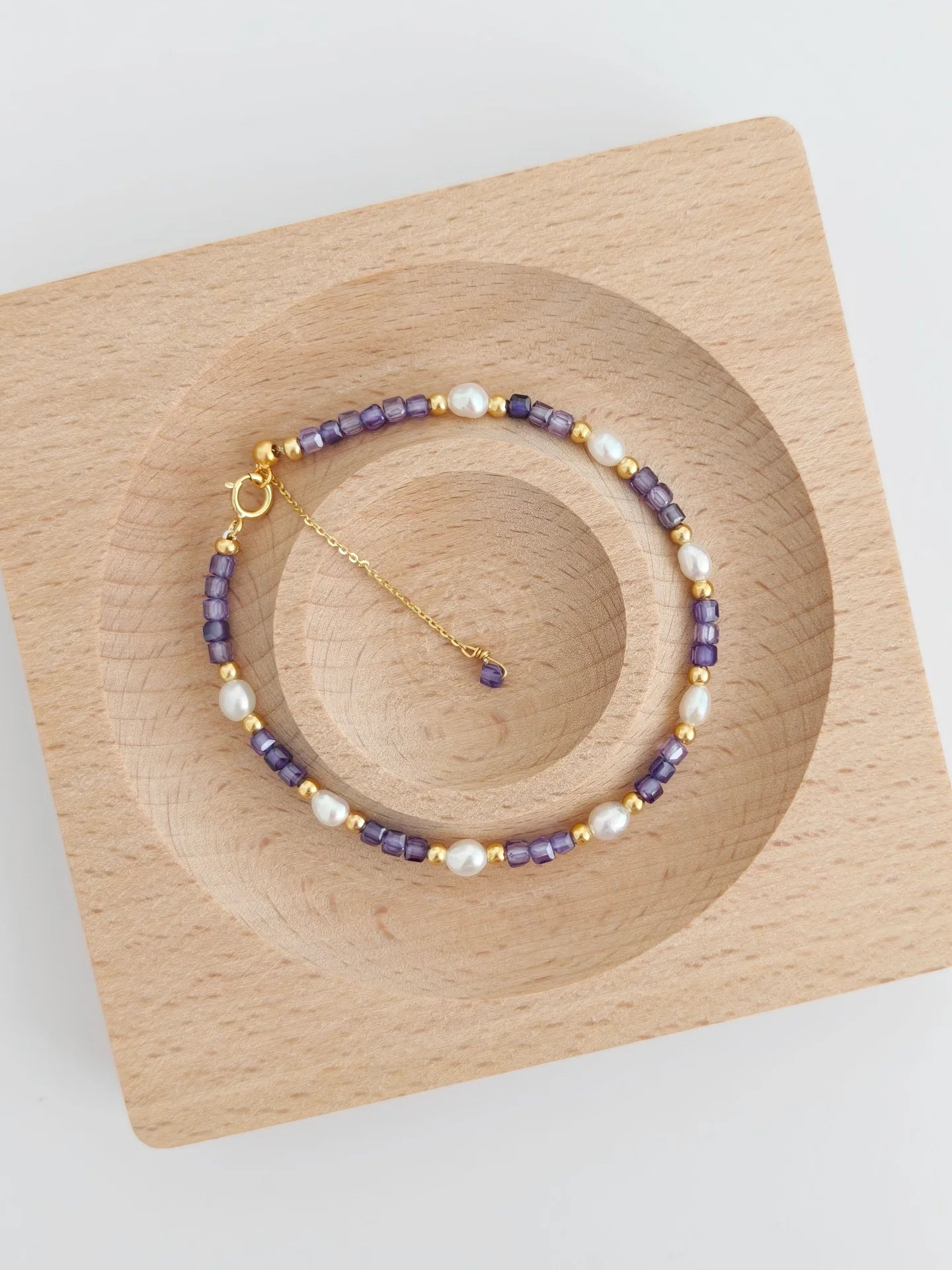 Natural Pearl Zircon Bracelet