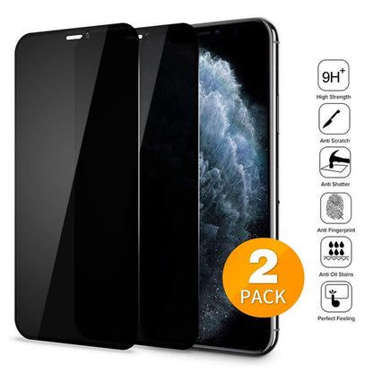 Privacy Tempered Glass Screen Protector for iPhone 16E, 16, 15, 14, 13, 12, 11 Pro Max