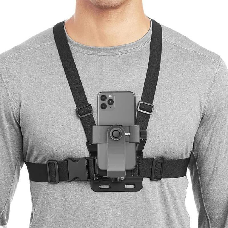 2025 Professional Hanging Neck Mount for Smartphones and Action Cameras - Hands-Free Vlogging and Video Recording Holder Compatible with iPhone 15/14/13/12 Series and Android Devices