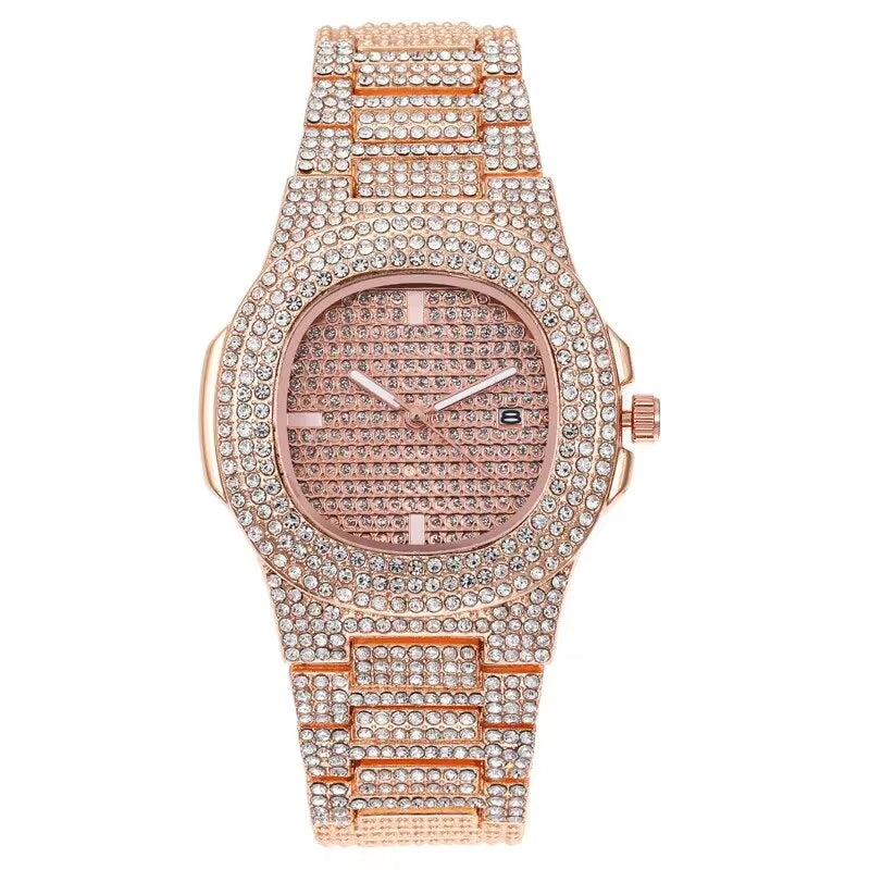 Luxury Fashion Mens Stainless Steel Watches Male Sports Quartz Wristwatch Calendar Luminous Clock Men Business Casual Watch