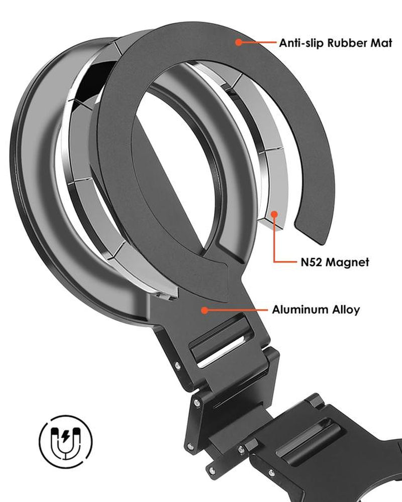 Magnetic Dual-Phone Holder for iPhone and Android - Lightweight Professional Vacuum Accessory