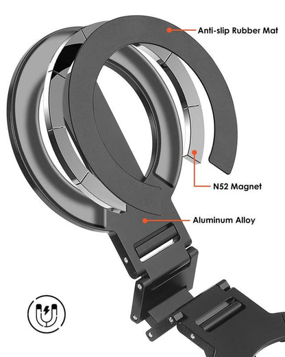 Magnetic Dual-Phone Holder for iPhone and Android - Lightweight Professional Vacuum Accessory