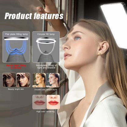 Professional LED Video Light with Adjustable Brightness, Tripod Stand, and USB Power for Video Recording, Live Streaming, Makeup, and Vlogging