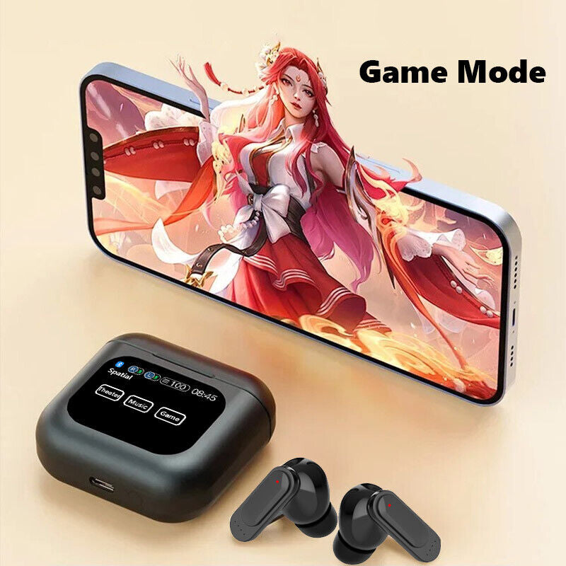2024 Bluetooth 5.4 Wireless Stereo Earbuds with Touch Screen and Enhanced Bass