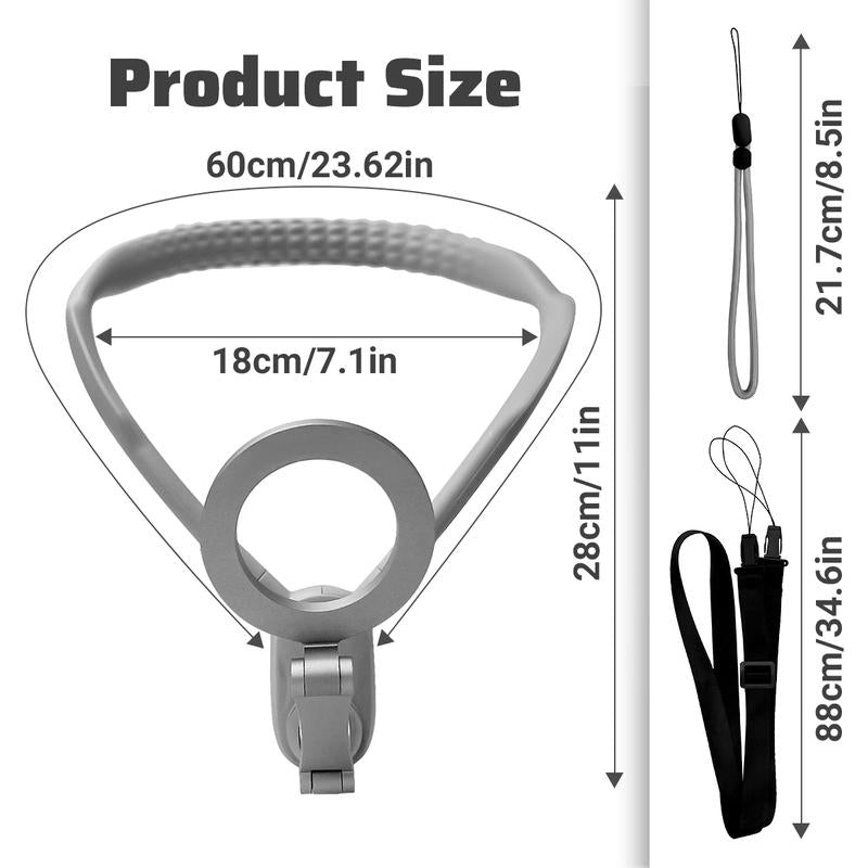 Magnetic Neck Mount for Smartphones and Action Cameras - Hands-Free POV/Vlog Holder with Chest Strap for iPhone 16/15/14/13 and Android Devices