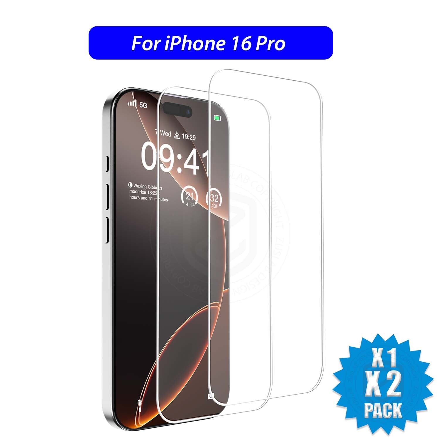 Glass Screen Protector X2 for iPhone Models 6 Plus to 16E Pro XS Max
