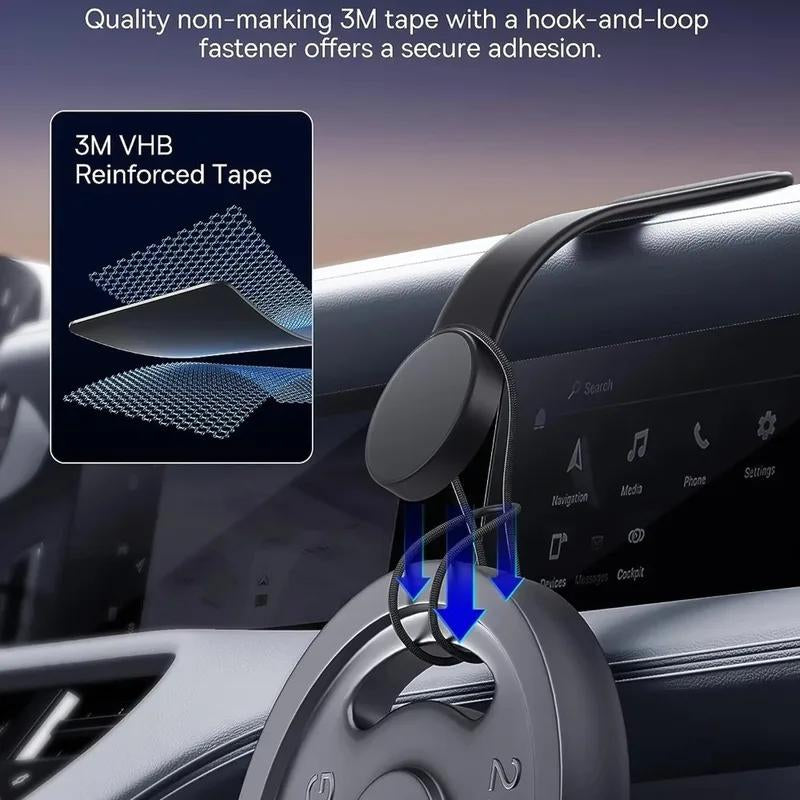 Professional Car Phone Holder with Adjustable Aluminum Arm and Magnetic Support for All Smartphones