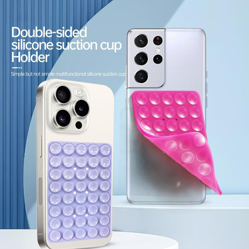 4-Pack Double-Faced Silicone Suction Phone Holder Stand with 40 Cups - Colorful Mount for iPhone and Android Devices
