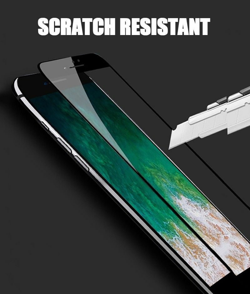Tempered Glass Screen Protector for Apple iPhone 6, 7, 8 Plus, 11, 12, and 13 Pro Max - Pack of 2