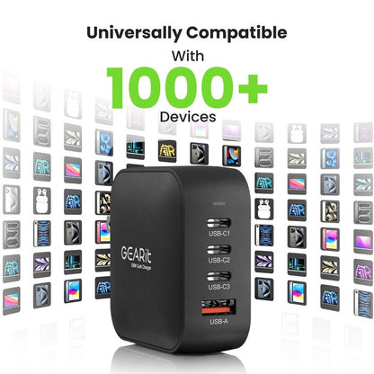 Gearit 100W USB-C GaN Fast Charger for Mobile Devices and Electronics